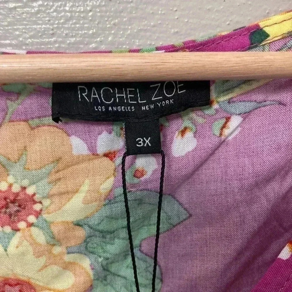 Rachel‎ Zoe floral top purple size 3x - Picture 2 of 6